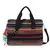 Anekaant  Black & Multi Woven Cotton Striped Laptop Bag