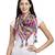 Purple & Multi Solid Cotton Scarf with Lace Border