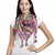 Purple & Multi Solid Cotton Scarf with Lace Border