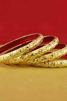 Rajasthani gokharoo,kara churi meenakari,moti,cz,stone,bangles size-2.4,2.6
