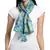 Blue & Multi Solid Cotton Scarf with Lace Border (180 x 50 cm)
