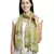 Green & Purple Solid Cotton Scarf with Lace Border (180 x 50 cm)