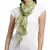 Green & Purple Solid Cotton Scarf with Lace Border (180 x 50 cm)