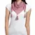 Mauve Solid Beaded Cotton Viscose Scarf with Tassels (75 x 75 cm)