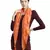 Orange and Yellow Pompoms Chiffon Scarf with Tassels