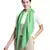 Green Pompoms Cotton Scarf with Tassels