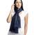 Navy Blue & Silver Embellished Viscose Scarf (180 x 70 cm)