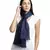 Navy Blue & Silver Embellished Viscose Scarf (180 x 70 cm)