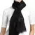 Navy Black & Silver Woven Design Viscose Scarf (180 x 70 cm)