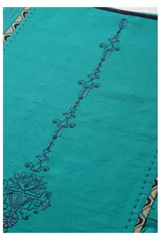 Women Green Tunic with Embroidery and Print Detailing