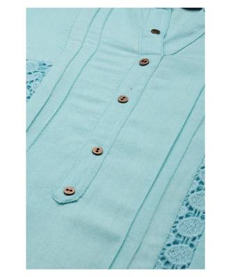 Women Blue Tunic with Crochet Detailing 5