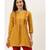 Women Mustard Cotton Blend Fit & Flare Top