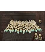 Red kundan Alloy  chocker  pair of Earring  mang tika