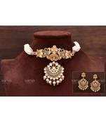 Grey pearl Alloy  chocker  pair of Earring