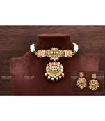 Green pearl Alloy  chocker  pair of Earring