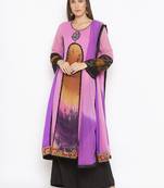 Purple embroidered georgette salwar