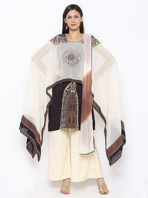 Black embroidered crepe salwar 1