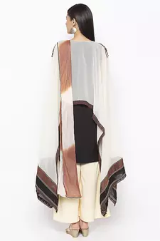 Black embroidered crepe salwar