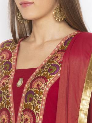Maroon embroidered georgette salwar 4