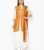 Mustard Embroidered Georgette Punjabi Salwar Suit