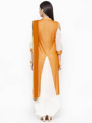 Mustard Embroidered Georgette Punjabi Salwar Suit 3