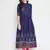 Navy blue printed cotton cotton-kurtis