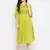 Green embroidered viscose rayon
 long-dresses