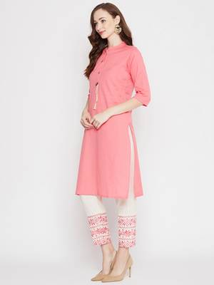 Pink embroidered cotton salwar 3