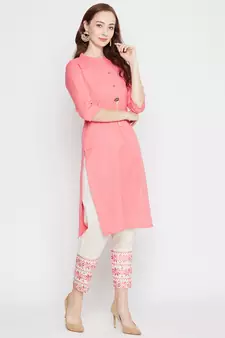 Pink embroidered cotton salwar