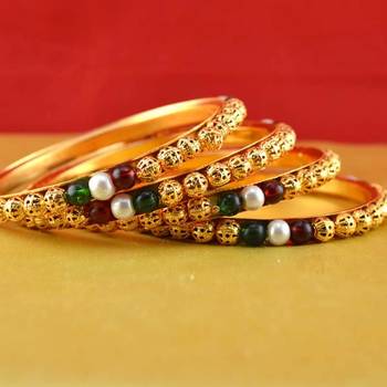 Rajasthani gokharoo,kara churi meenakari,moti,cz,stone,bangles  1