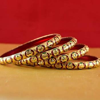 Rajasthani gokharoo,kara churi meenakari,moti,cz,stone,bangles size-2.4,2.6,2.8 1