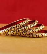 Rajasthani gokharoo,kara churi meenakari,moti,cz,stone,bangles size-2.4,2.6,2.8