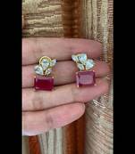 Yellow cubic-zirconia-cz-earrings