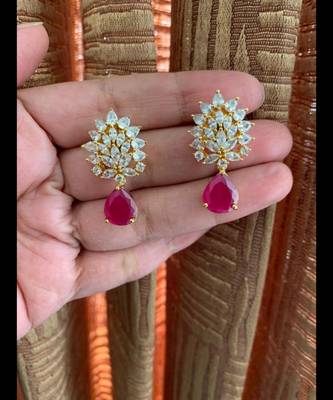 Yellow cubic-zirconia-cz-earrings 1
