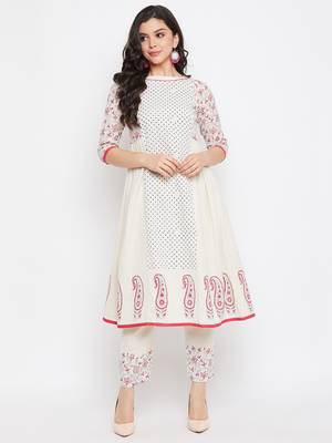 off white printed cotton salwar 1