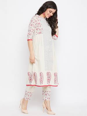 off white printed cotton salwar 4