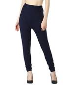 Women Navy Solid Churidar Leggings