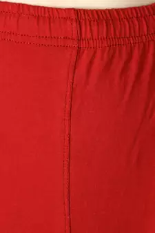 Women Red Solid Churidar Leggings