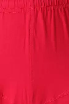 Women Pink Solid Churidar Leggings