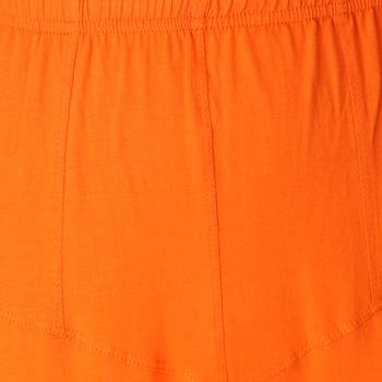 Women Orange Solid Churidar Leggings 6