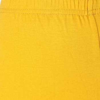 Women Yellow Solid Casual Churidar Leggings 6
