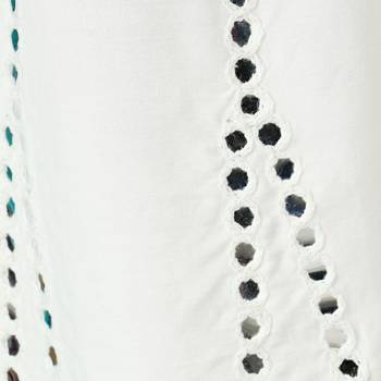 Women White Solid Stone Work Chicken Plazzo/Plazo 6