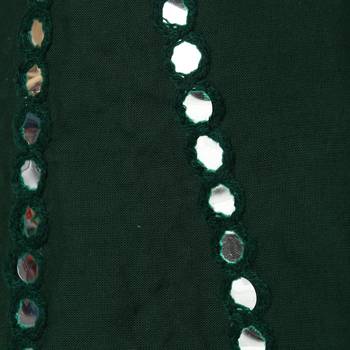 Women Dark Green Solid Stone Work Chicken Plazzo/Plazo 6