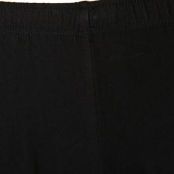 Women Black Solid Elastic Waist Ankle Length Legging 6