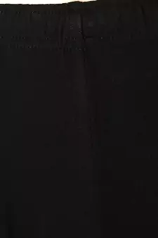 Women Black Solid Elastic Waist Ankle Length Legging