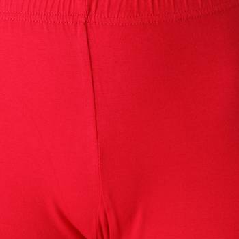Women Pink Solid Elastic Waist Ankle Length Legging 6