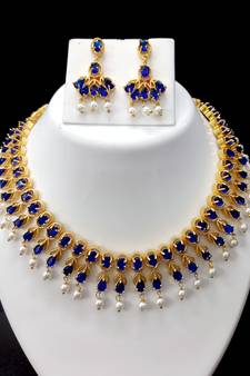 Blue necklaces