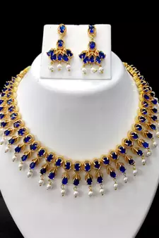 Blue necklaces