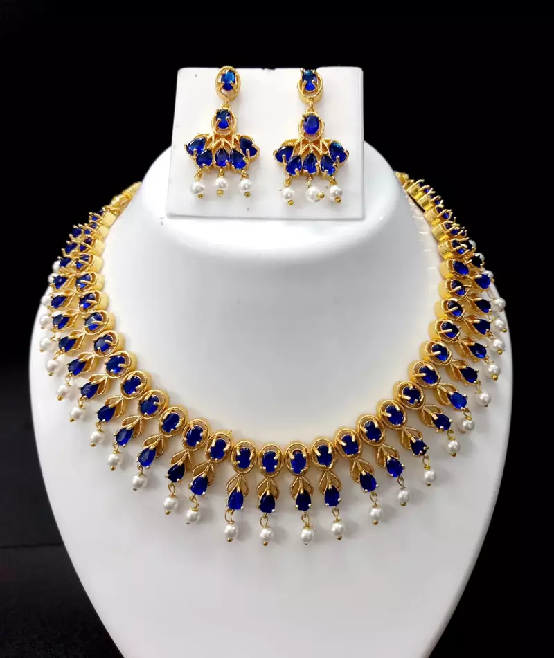 Blue necklaces