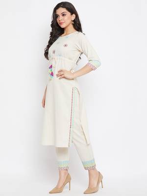 off white embroidered cotton salwar 3